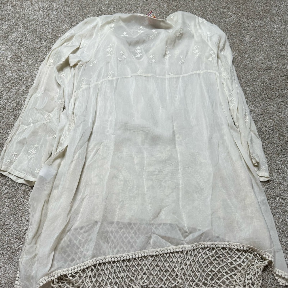 Johnny Was Cream Embroidered Tunic Size XS - Picture 2 of 4